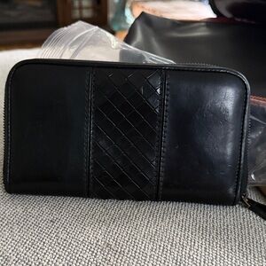 Bottega Veneta Black Leather Wallet